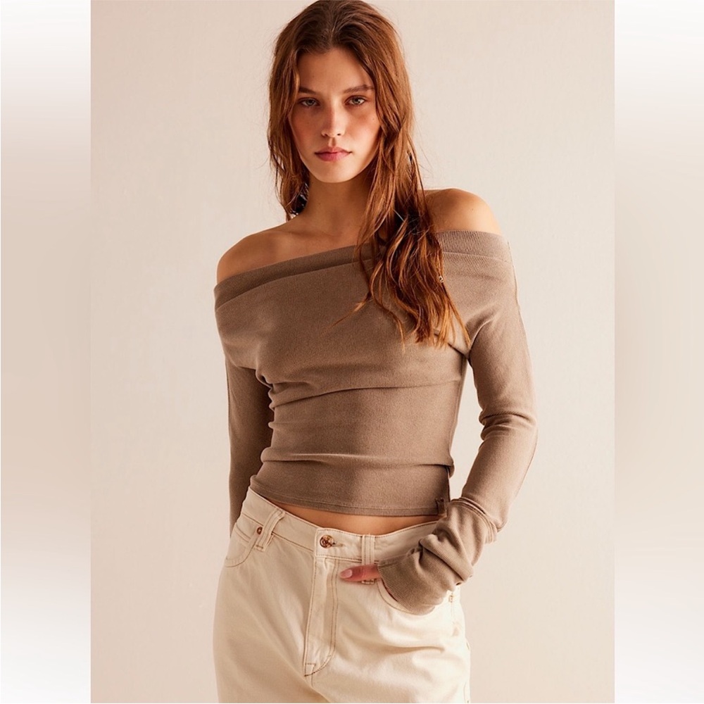 Free People We The Free Gigi Long Sleeve in Ground Coriander Size S
